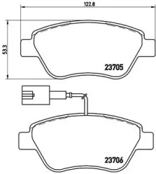 Комплект тормозных колодок BREMBO P 23 085