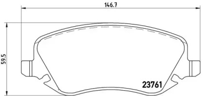 Комплект тормозных колодок BREMBO P 23 088