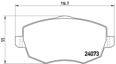 Комплект тормозных колодок BREMBO P 23 095