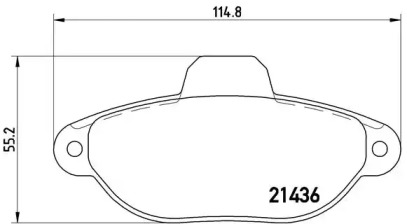 Комплект тормозных колодок BREMBO P 23 096