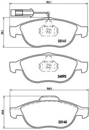 Комплект тормозных колодок BREMBO P 23 114