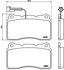 Комплект тормозных колодок BREMBO P 23 115