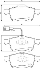 Комплект тормозных колодок BREMBO P 23 130