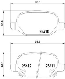 Комплект тормозных колодок BREMBO P 23 151