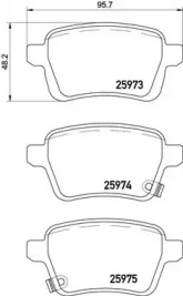 Комплект тормозных колодок BREMBO P 23 156