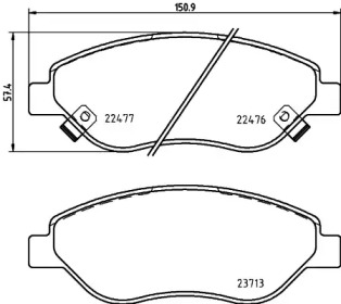 Комплект тормозных колодок BREMBO P 23 178