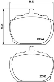 Комплект тормозных колодок BREMBO P 24 004