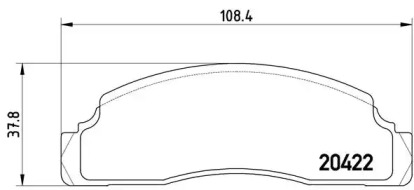 Комплект тормозных колодок BREMBO P 24 009