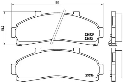 Комплект тормозных колодок BREMBO P 24 041