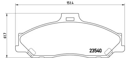 Комплект тормозных колодок BREMBO P 24 051