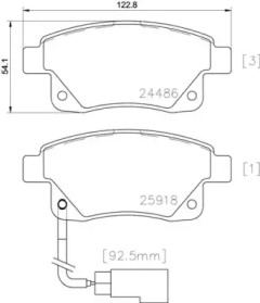 Комплект тормозных колодок BREMBO P 24 066