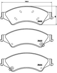 Комплект тормозных колодок BREMBO P 24 153