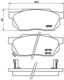 Комплект тормозных колодок BREMBO P 28 008