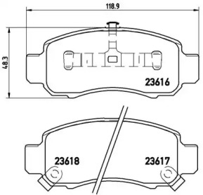 Комплект тормозных колодок BREMBO P 28 033