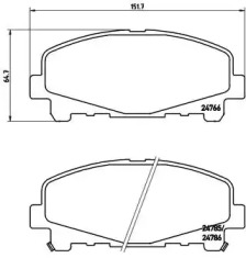 Комплект тормозных колодок BREMBO P 28 043