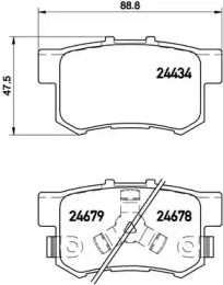 Комплект тормозных колодок BREMBO P 28 061