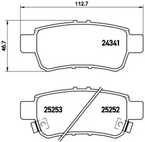 Комплект тормозных колодок BREMBO P 28 062