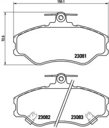 Комплект тормозных колодок BREMBO P 30 005