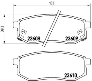 Комплект тормозных колодок BREMBO P 30 030