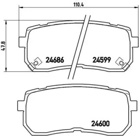 Комплект тормозных колодок BREMBO P 30 035