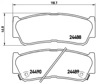 Комплект тормозных колодок BREMBO P 30 037