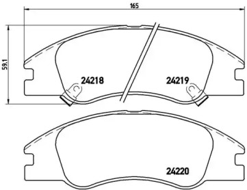 Комплект тормозных колодок BREMBO P 30 042