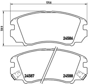 Комплект тормозных колодок BREMBO P 30 043