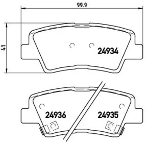 Комплект тормозных колодок BREMBO P 30 047