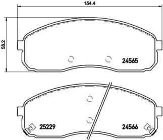 Комплект тормозных колодок BREMBO P 30 058