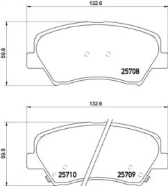 Комплект тормозных колодок BREMBO P 30 073