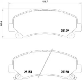 Комплект тормозных колодок BREMBO P 34 007