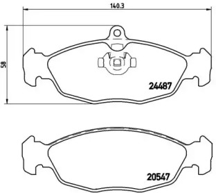 Комплект тормозных колодок BREMBO P 36 017