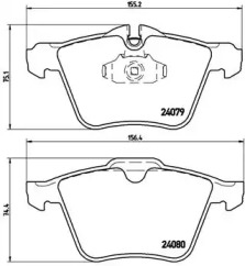 Комплект тормозных колодок BREMBO P 36 027