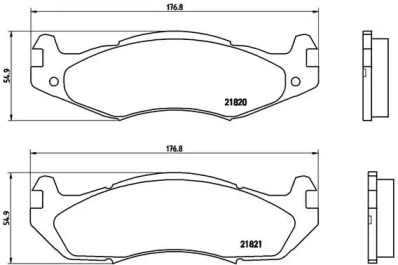 Комплект тормозных колодок BREMBO P 37 001