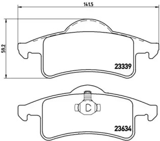 Комплект тормозных колодок BREMBO P 37 006