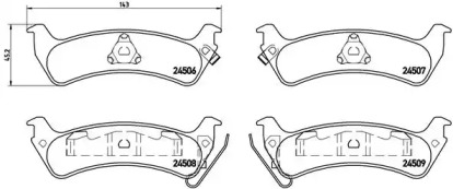 Комплект тормозных колодок BREMBO P 37 012