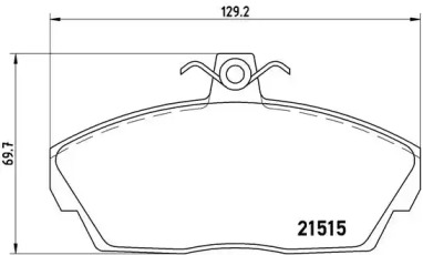 Комплект тормозных колодок BREMBO P 44 010