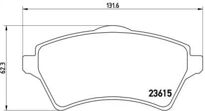 Комплект тормозных колодок BREMBO P 44 011