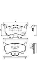 Комплект тормозных колодок BREMBO P 49 004