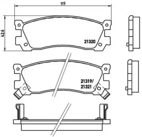 Комплект тормозных колодок BREMBO P 49 025