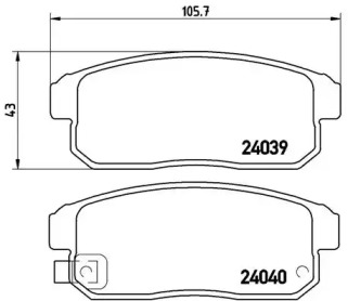 Комплект тормозных колодок BREMBO P 49 035