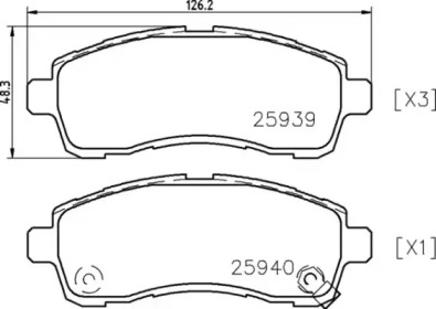 Комплект тормозных колодок BREMBO P 49 057