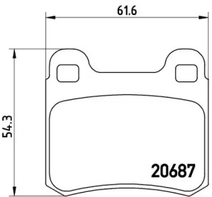 Комплект тормозных колодок BREMBO P 50 013