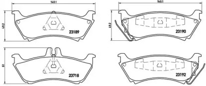 Комплект тормозных колодок BREMBO P 50 044