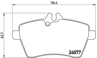 Комплект тормозных колодок BREMBO P 50 054