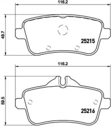 Комплект тормозных колодок BREMBO P 50 100