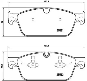 Комплект тормозных колодок BREMBO P 50 102