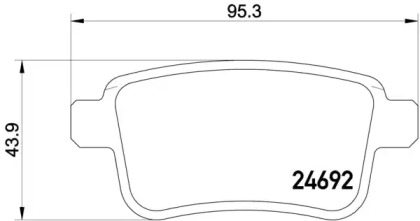 Комплект тормозных колодок BREMBO P 50 107