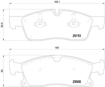 Комплект тормозных колодок BREMBO P 50 109