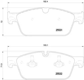 Комплект тормозных колодок BREMBO P 50 112